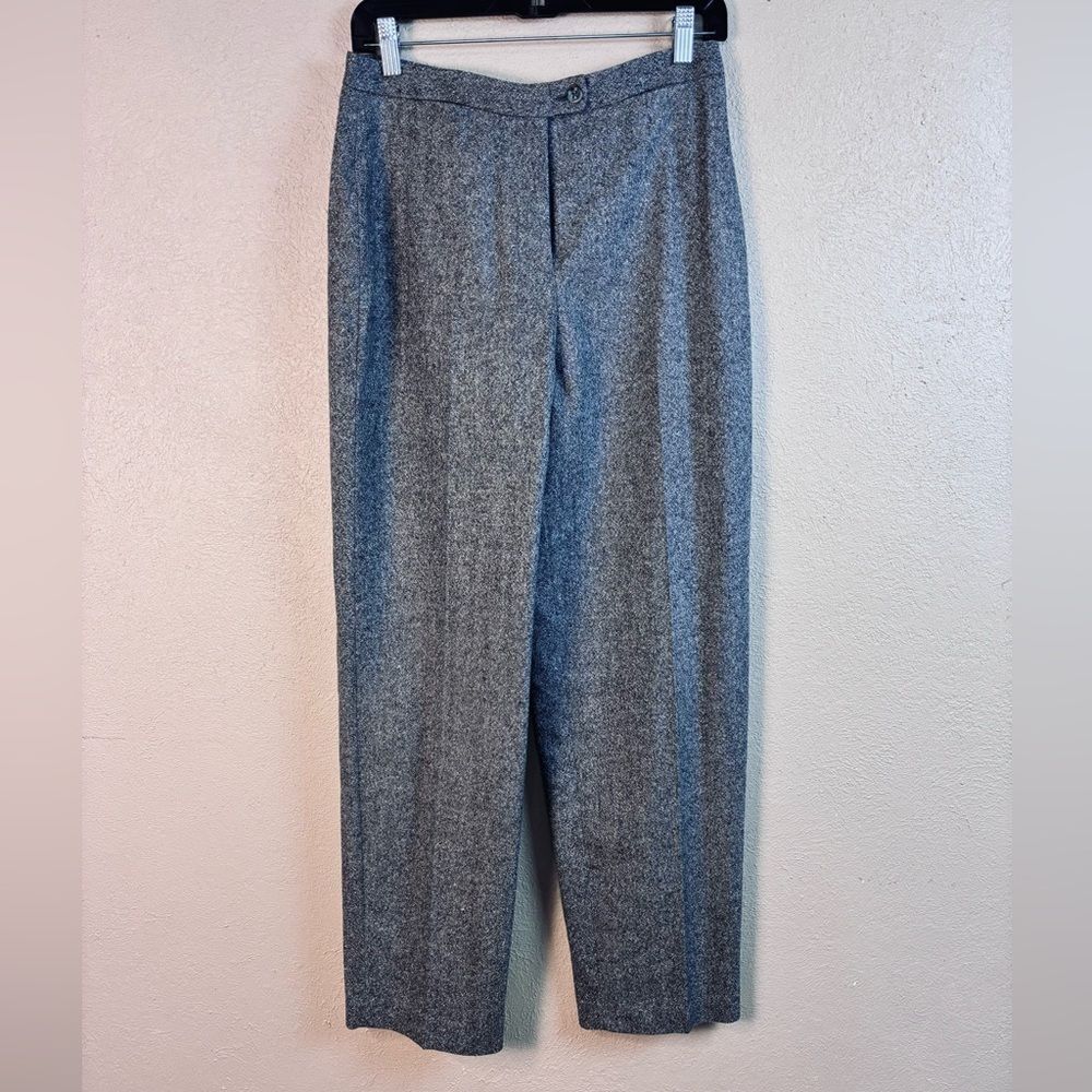 Isabella Bird lined tailored tweed trousers fiited waist Annie Hall vibe Italy